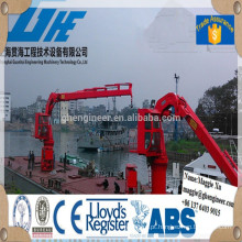 Shanghai fabricante knuckle boom hidráulico marinho navio shore guindaste